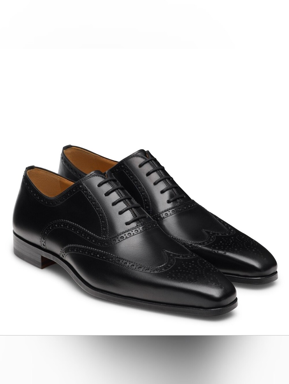 Magnanni Leather Brogue Wingtip Oxford Dress Shoes Black